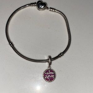 Pandora charm bracelet with birthday charm